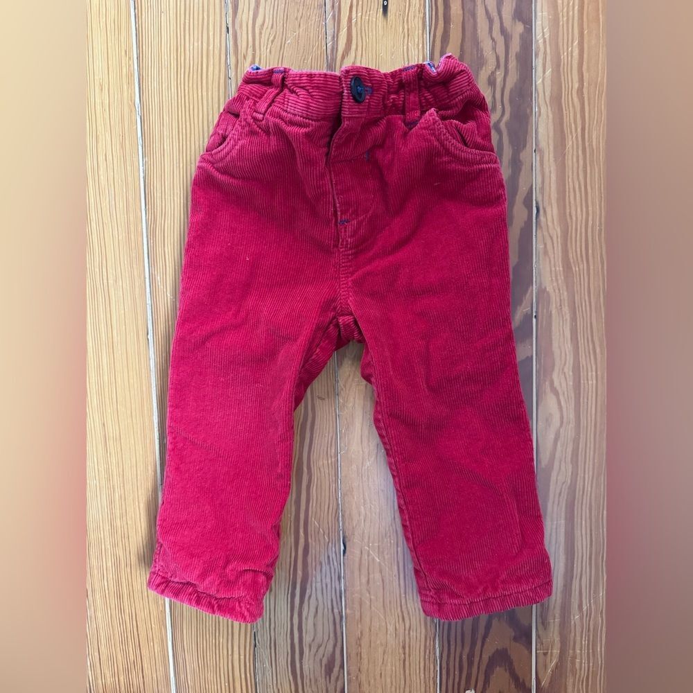 Baby Boden Red Corduroy Pants